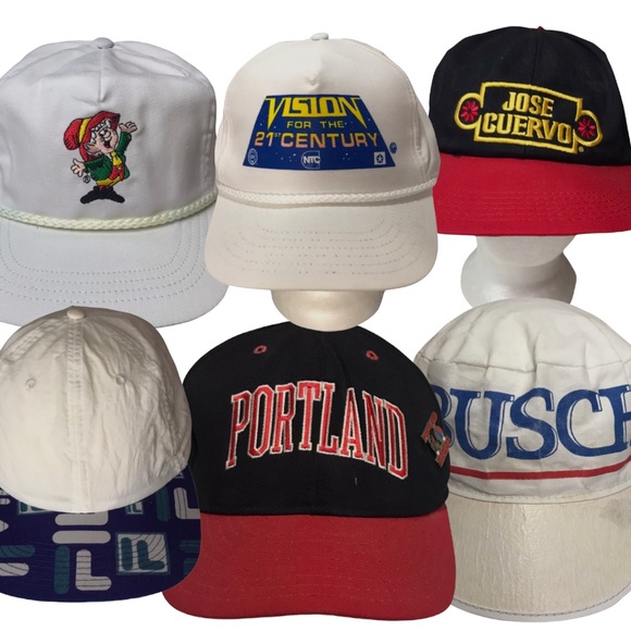 Other - Vintage hat lot of 6 hats Keebler, Jose Cuervo, Busch Beer Painter Hat